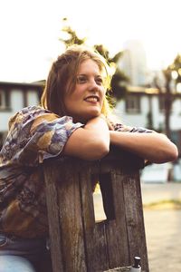 Close-up of smiling young woman