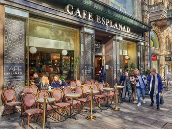 Group of people in restaurant