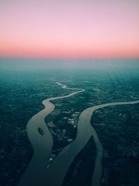 Scenic shot of sunset over sea