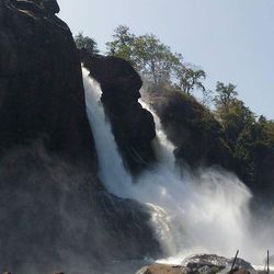 Scenic view of waterfall