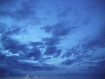 Low angle view of cloudy sky