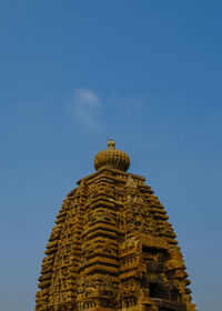 Low angle view of temple against building