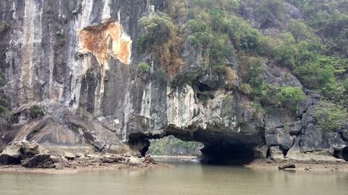 Rock formations in water