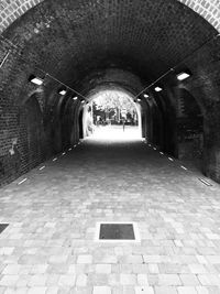 View of empty subway tunnel