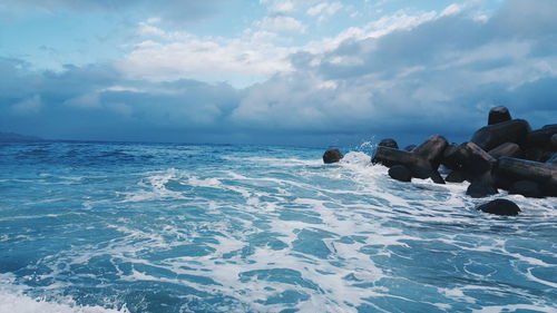 Scenic view of sea against sky