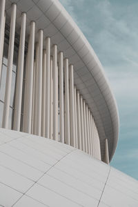 Low angle view of white building against sky