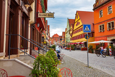 People walking on street