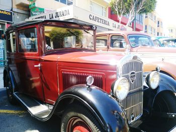 Car in bus