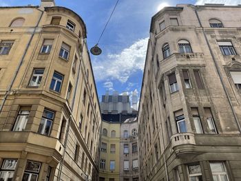 Low angle view of buildings in city