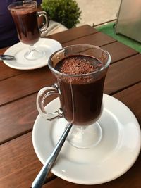 Close-up of coffee on table