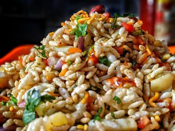 Close-up of meal served in plate