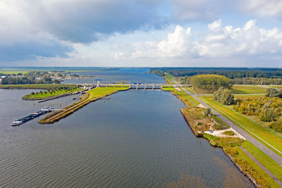 Scenic view of river against sky