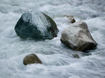 Rocks in river