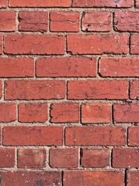 Full frame shot of red brick wall