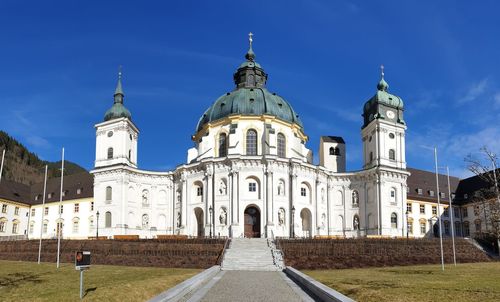 View of historical building against blue sky