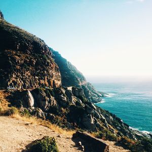 View of rocky coastline