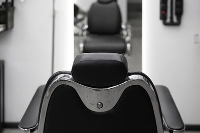 Close-up of empty seats