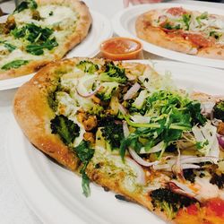 Close-up of food served on table