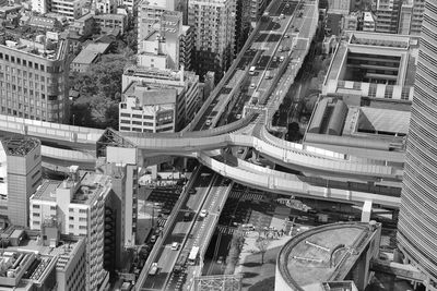 Elevated road amidst cityscape