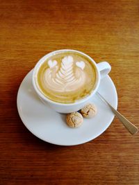 Coffee cup on table