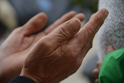 Close-up of hands