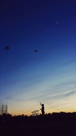 Low angle view of sky at sunset