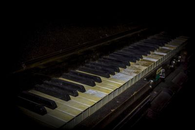 Close-up of piano keys