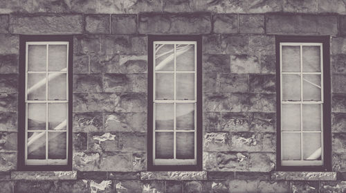 Close-up of window on building