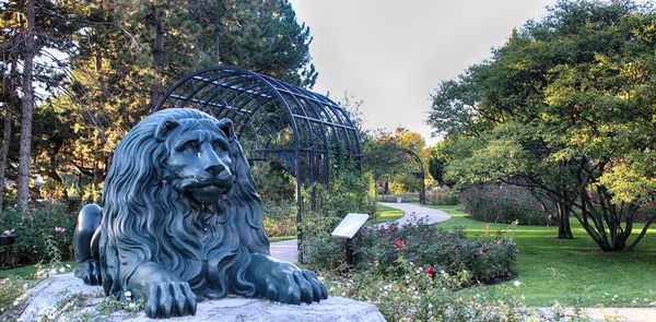 Statue in garden