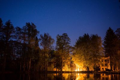 Scenic view of lake at sunset