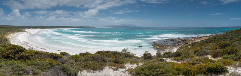 Panoramic shot of sea against sky