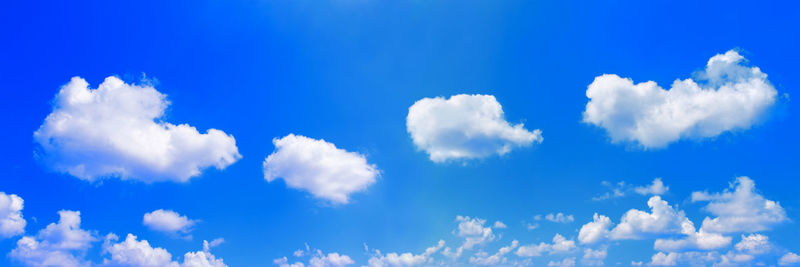 Low angle view of clouds in blue sky