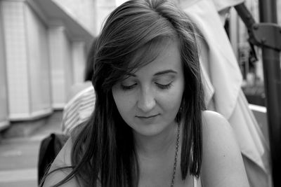 Close-up of young woman