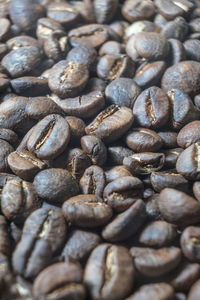 Full frame shot of roasted coffee beans