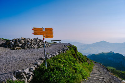 Scenic view of mountains against clear sky