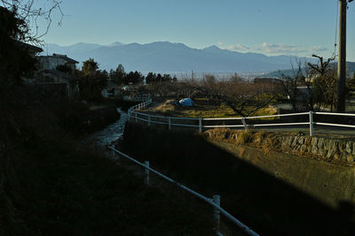 Scenic view of landscape against clear sky