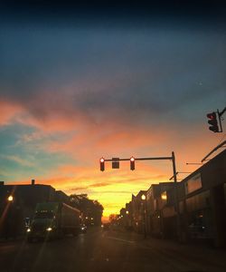 City street at dusk