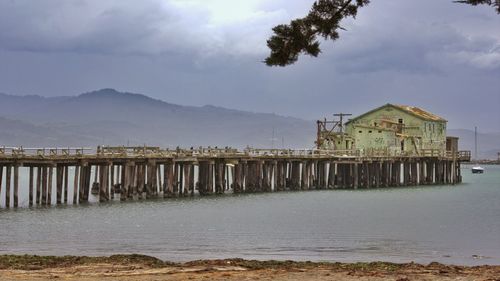 View of pier against sky