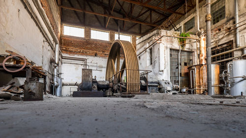 Interior of abandoned factory