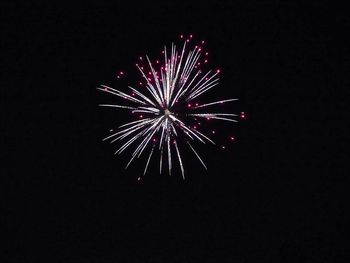 Low angle view of firework display