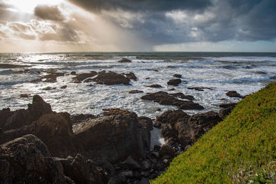 Scenic view of sea against sky