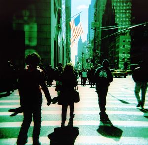 People walking in city