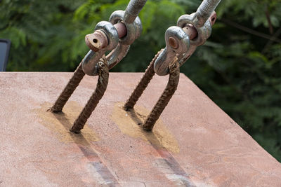 Close-up of rusty chain