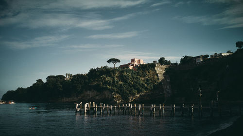 Scenic view of sea against sky in italy 