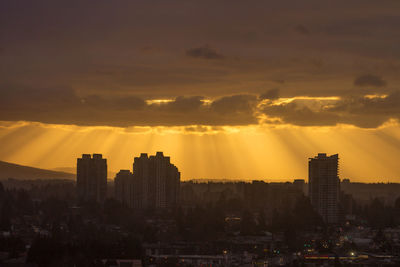 Cityscape at sunset