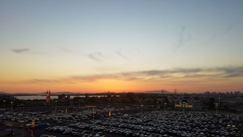 Scenic view of beach against sky during sunset