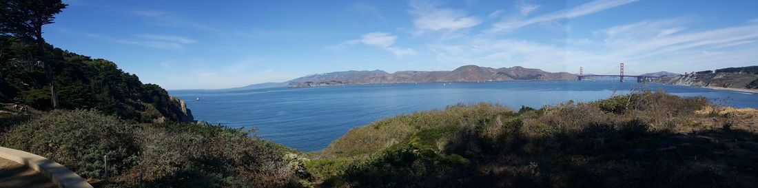 Panoramic view of sea against sky