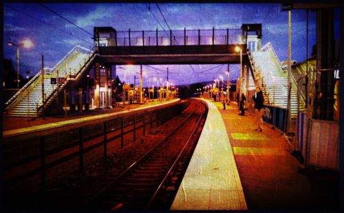 Railroad tracks against sky