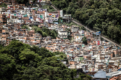 High angle view of cityscape