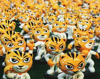 Close-up of toys for sale